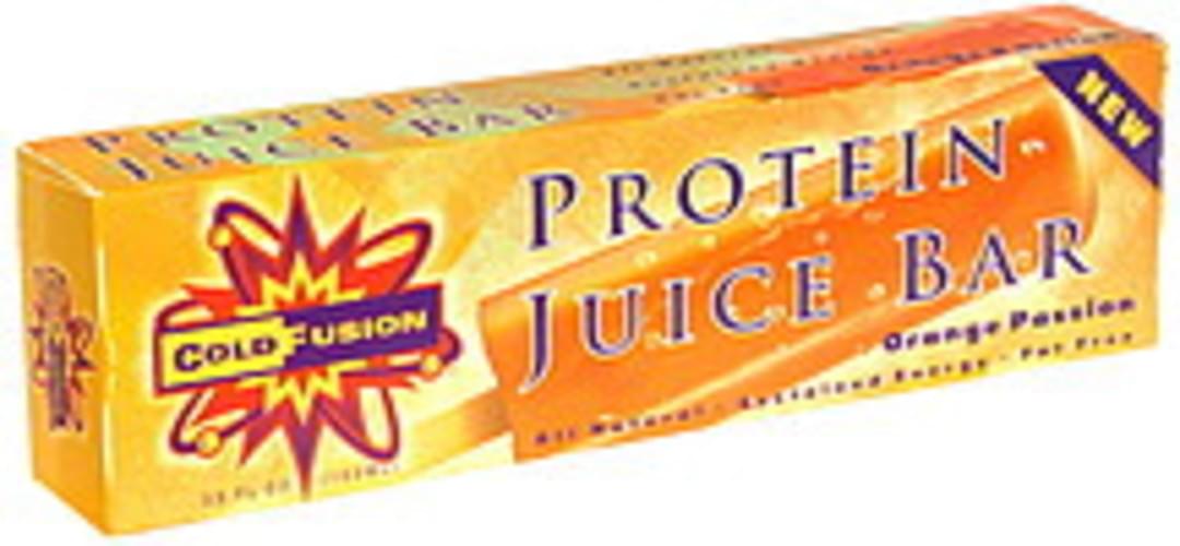 Cold Fusion Orange Passion Protein Juice Bar 3.5 oz, Nutrition