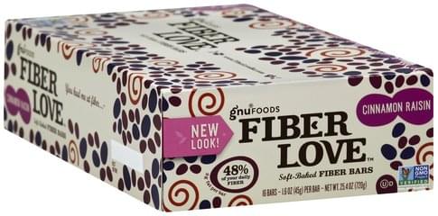 Gnu Foods Soft-Baked, Cinnamon Raisin Fiber Bars - 16 ea