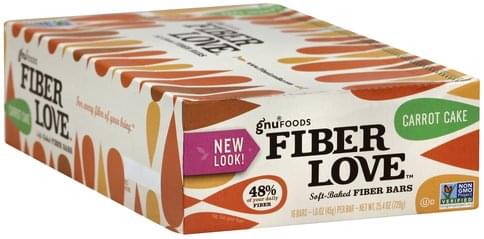 Gnu Foods Soft-Baked, Carrot Cake Fiber Bars - 16 ea