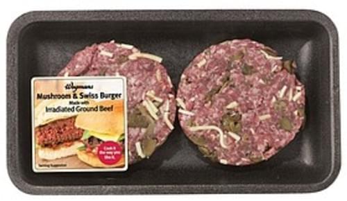 Wegmans Specialty Irradiated Mushroom Swiss Burgers Swiss Burgers - 1 lb