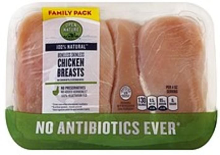 Open Nature Boneless, Skinless, Family Pack Chicken Breasts - 1 ea
