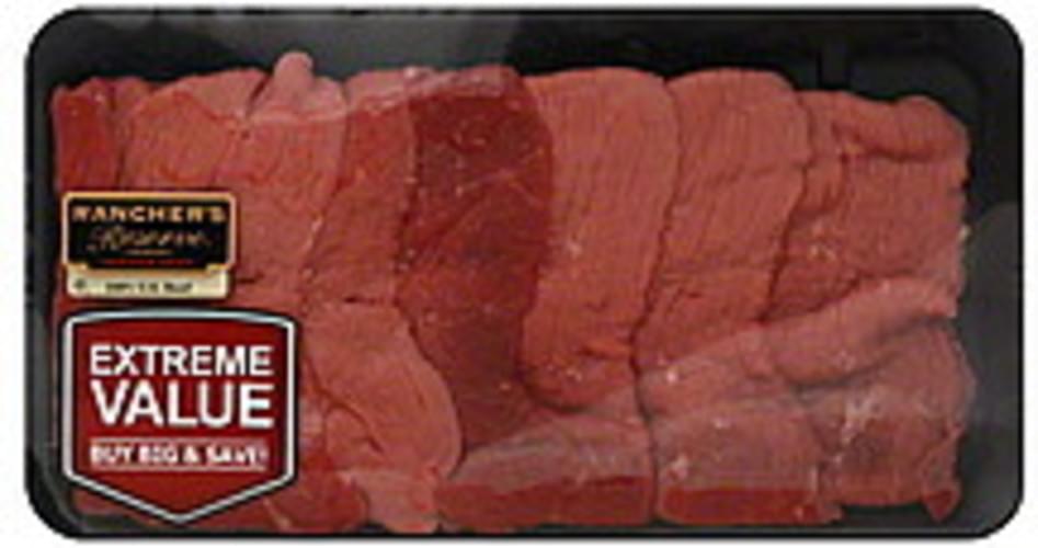Ranchers Reserve Round Top Round Steak, Thin, Extreme Value Pack Beef - 1 ea