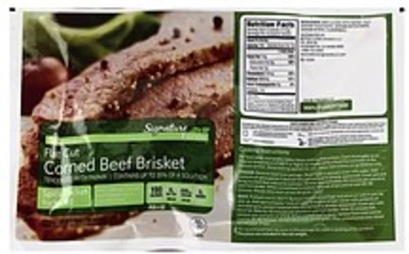 Signature Corned, Flat Cut Beef Brisket 1 ea, Nutrition Information