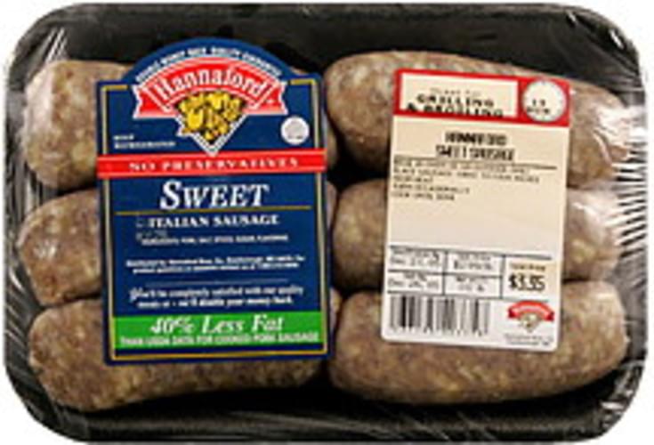 Hannaford Sweet Italian Sausage 1.12 lb, Nutrition Information Innit
