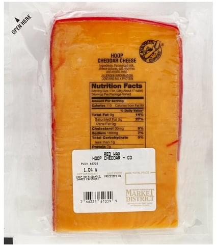 Wisconsin Farms, Deli Classics, Red Hoop Cheddar Cheese, 52% OFF