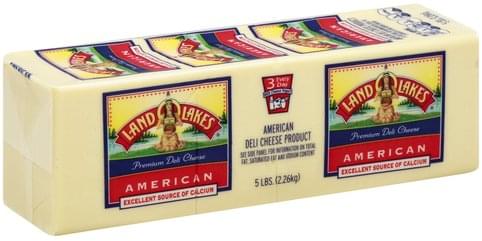 Land O Lakes Deli White American Cheese Product - 5 lb Nutrition  Information  Innit