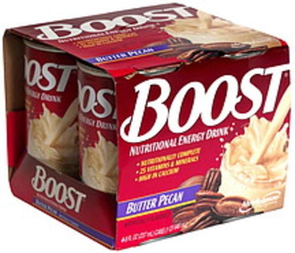 Boost Butter Pecan Nutritional Energy Drink 4 ea, Nutrition