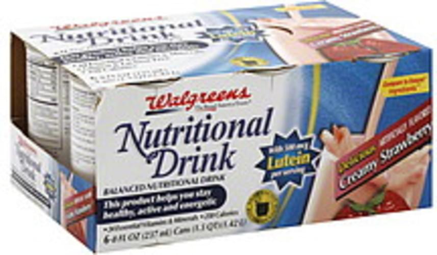 Walgreens Delicious Creamy Strawberry Nutritional Drink 6 ea, Nutrition Information Innit