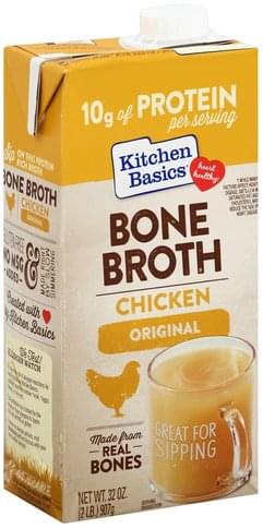 Kitchen Basics Original, Chicken Bone Broth - 32 oz, Nutrition ...