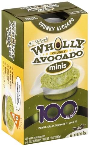 Wholly Mild, Chunky, Minis Avocado - 6 ea