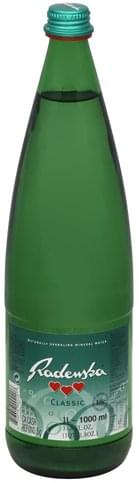 Radenska Sparkling Mineral, Classic Water - 33.8 oz