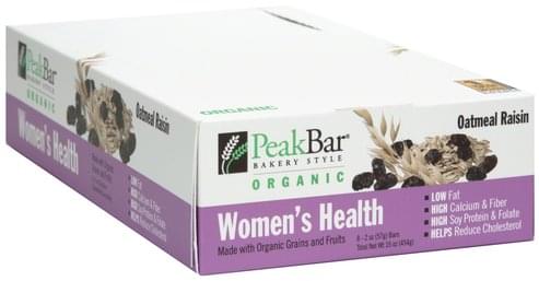 Peak Women's Health, Oatmeal Raisin Bar - 8 ea