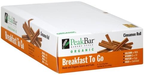 Peak Cinnamon Roll Cereal Bar - 8 ea