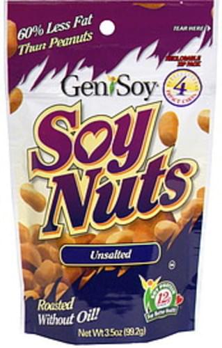 Genisoy Unsalted Soy Nuts - 3.5 oz