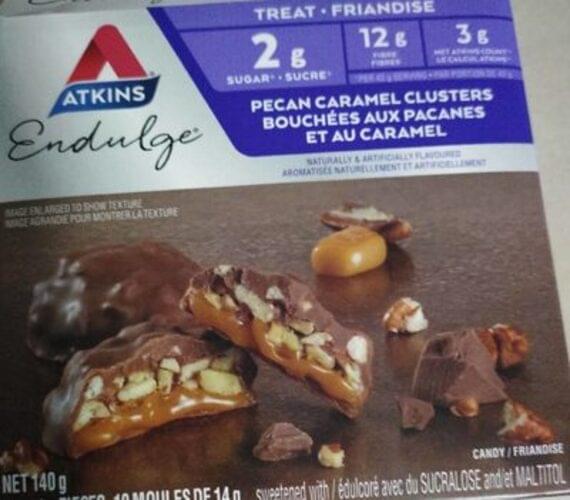 Atkins Endulge Pecan Caramel Clusters - 28 g, Nutrition Information | Innit