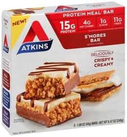 Atkins S Mores Bar Protein Meal Bar 5 Ea Nutrition Information Innit