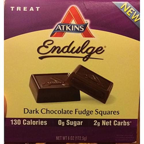 Atkins Dark Chocolate Fudge Squares 35 g, Nutrition Information Innit