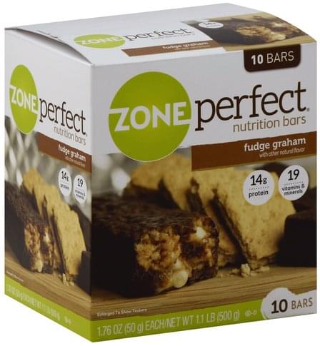 Zone Perfect Fudge Graham Nutrition Bars - 10 ea, Nutrition Information