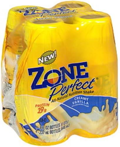 Zone Perfect Creamy Vanilla All-Natural Nutrition Shake - 4 ea