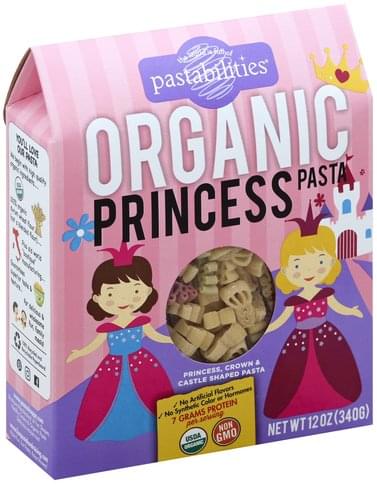 Pastabilities Organic, Princess Shapes Pasta - 12 oz