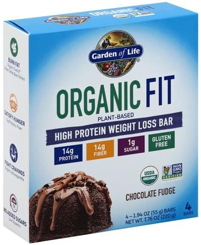 Garden Of Life Weight Loss, Chocolate Fudge High Protein Bar - 4 ea