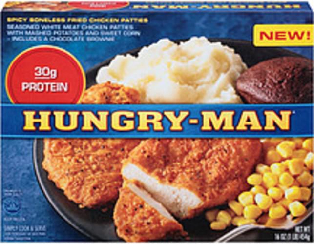HungryMan Spicy Boneless Fried Chicken Patties Frozen Entrée 16 oz