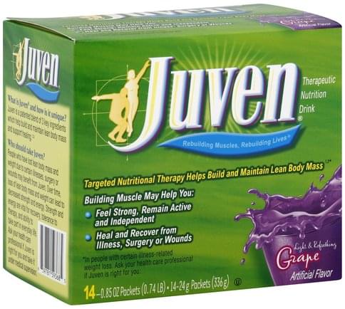 Juven Grape Therapeutic Nutrition Drink - 14 ea, Nutrition Information