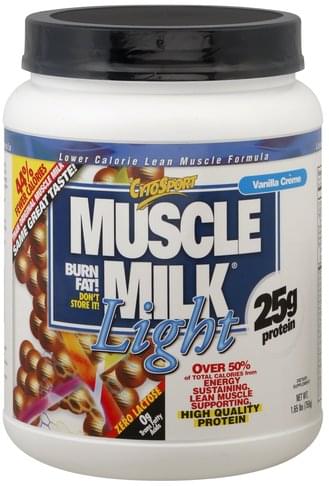 Muscle Milk Lower Calorie, Vanilla Creme Lean Muscle Formula - 1.65 lb