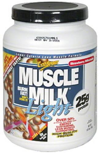 Muscle Milk Strawberry Milkshake Lower Calorie Lean Muscle Formula - 1.65 lb