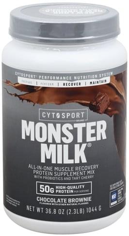 Cytosport Monster Milk, Chocolate Brownie Protein Supplement Mix - 36.8 oz