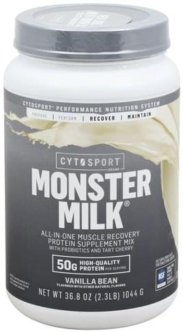 Cytosport Monster Milk, Vanilla Bean Protein Supplement Mix - 36.8 oz