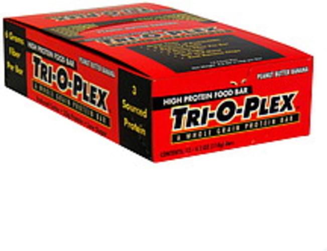 Tri-O-Plex Peanut butter Banana High Protein Food Bar - 12 ea