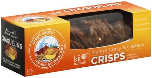 Kii Naturals Artisan Mango Curry Cashew Crisps Crackers 5 3 Oz Nutrition Information Innit Kii Naturals Artisan Mango Curry Cashew Crisps Crackers 5 3 Oz Nutrition Information Innit