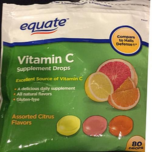 Equate Assorted Citrus Flavors Vitamin C Supplment Drops 0 g