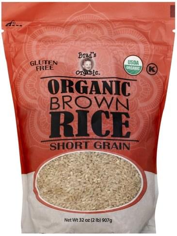 Brads Organic Organic, Short Grain Brown Rice - 32 oz