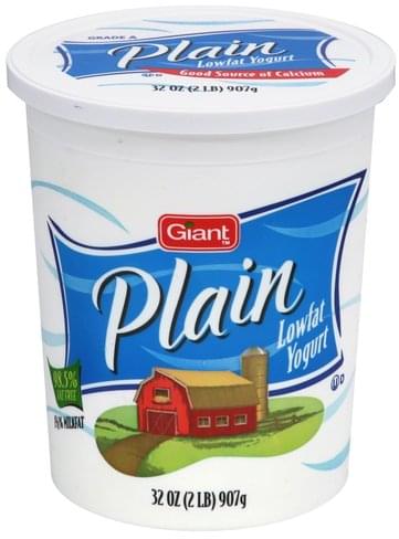 Giant Plain Lowfat Yogurt - 32 oz