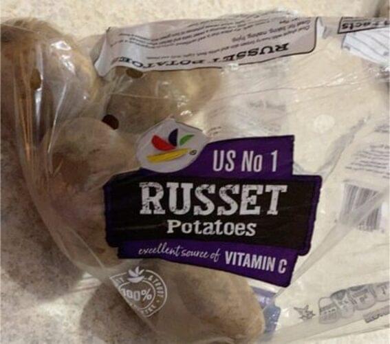 Ahold Russet Potatoes 5 lb, Nutrition Information Innit