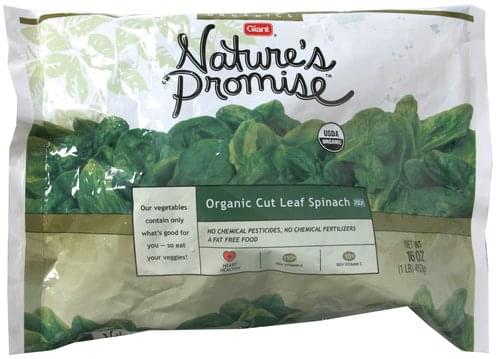 Natures Promise Organic Cut Leaf Spinach - 16 oz