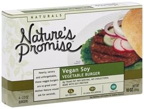 Natures Promise Vegetable Burger Vegan Soy