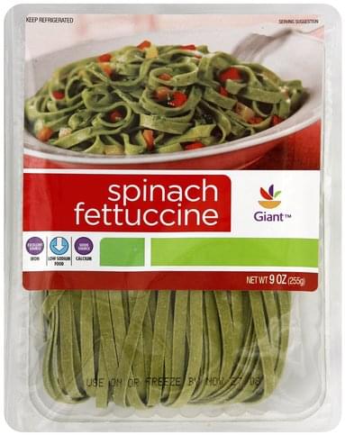 Giant Fettuccine, Spinach Pasta - 9 oz