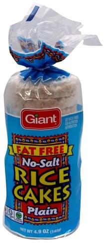 Giant Plain No-Salt Rice Cakes - 4.9 oz