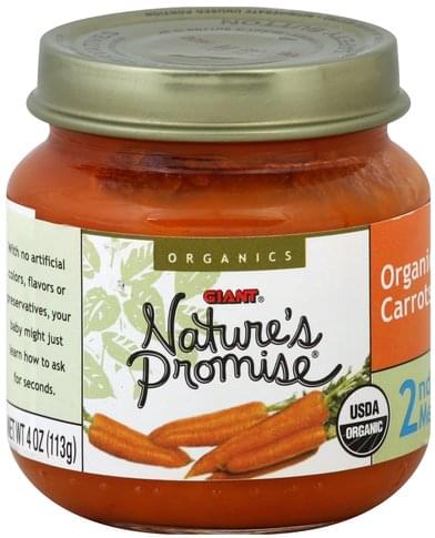 Natures Promise Organic, 2nd Meals Carrots - 4 oz