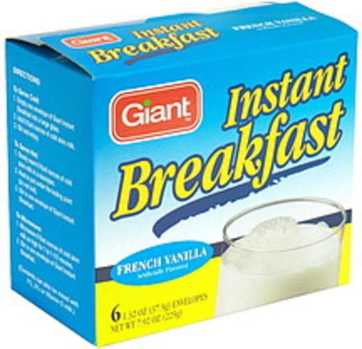 Giant French Vanilla Instant Breakfast - 6 ea