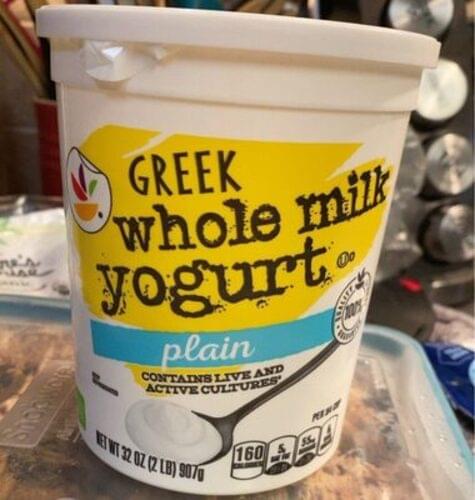 Foodhold USA Plain Greek Whole Milk Yogurt - 227 g, Nutrition ...