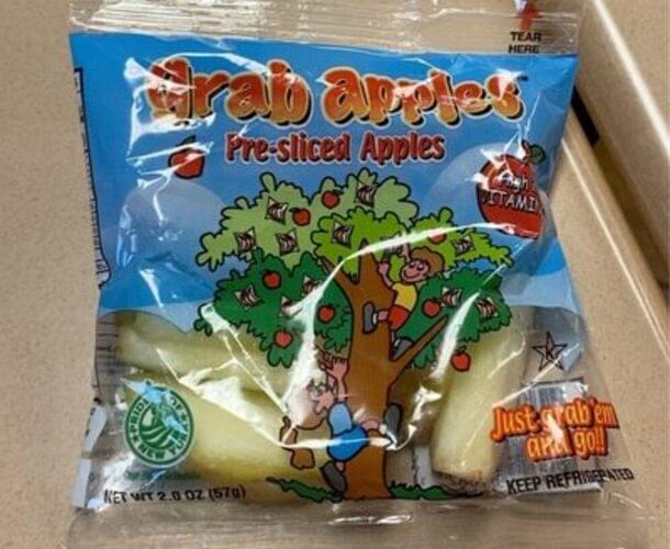 Grab Apples PreSliced Apples 57 g, Nutrition Information Innit