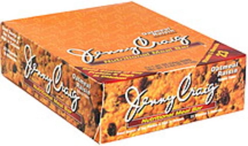 Jenny Craig Nutritional Meal Bar, Oatmeal Raisin 12 ea, Nutrition