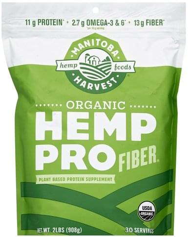 Manitoba Harvest Plant Based, Hemp Pro Fiber, Organic Protein Supplement - 30 ea