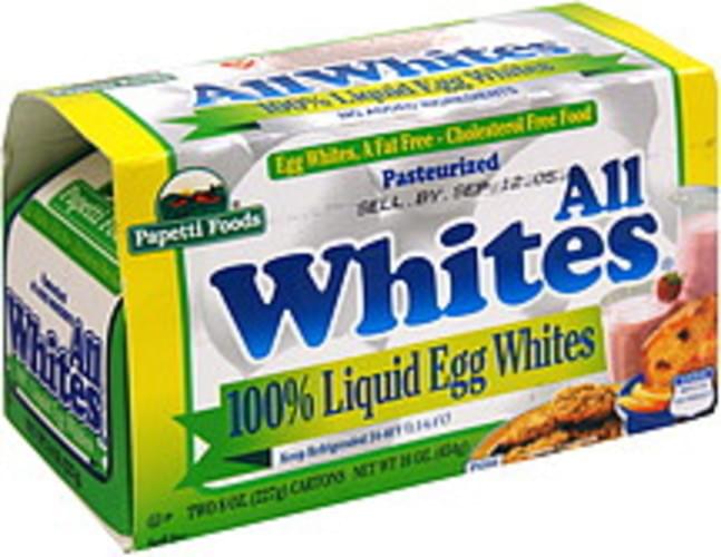 Papetti Foods Cartons 100 Liquid Egg Whites 2 ea, Nutrition