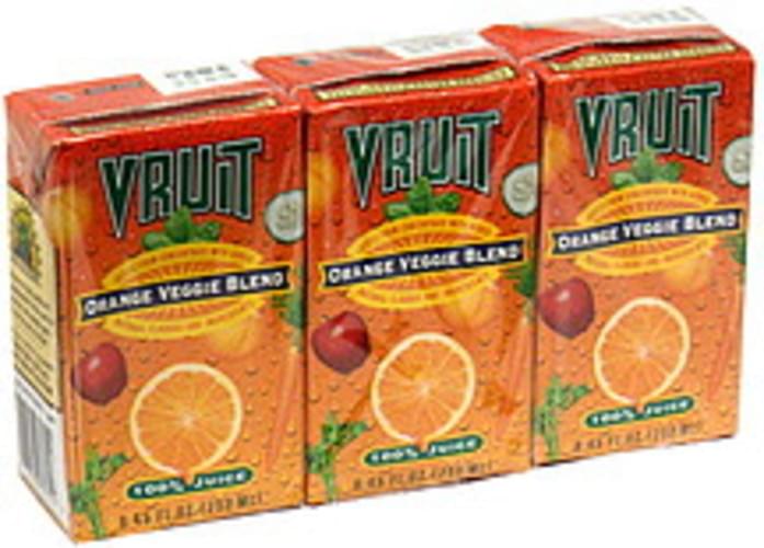 Vruit orange veggie blend juice 3 ea nutrition information innit