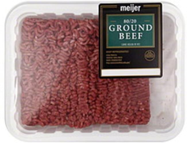 Meijer 80/20 Ground Beef 17.6 oz, Nutrition Information Innit